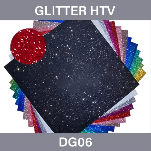 Equestrian Red HTV – Glitter Heat Transfer Vinyl DG06