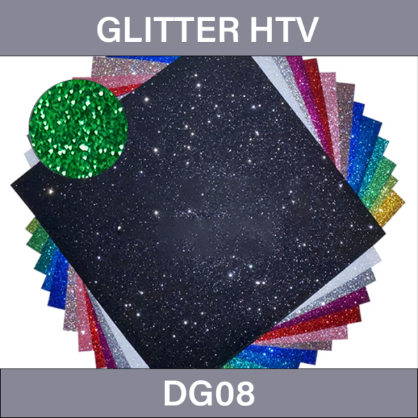 Frog Green Heat Transfer Vinyl – Glitter Heat Transfer Vinyl DG08
