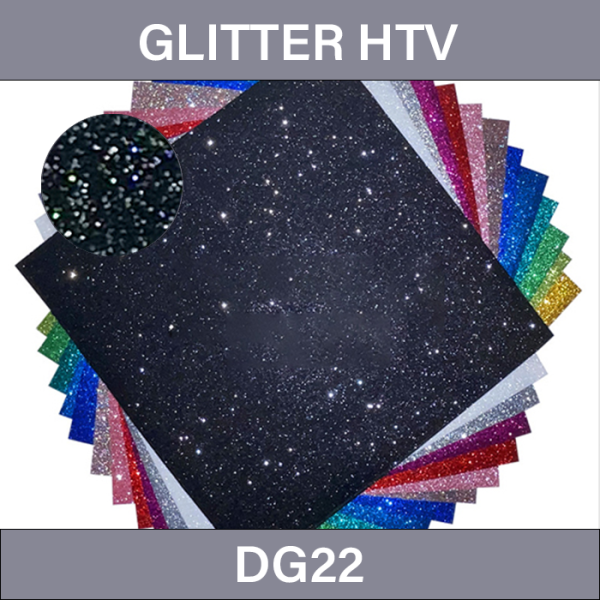 Blue Black Heat Transfer Vinyl – Glitter Heat Transfer Vinyl DG22