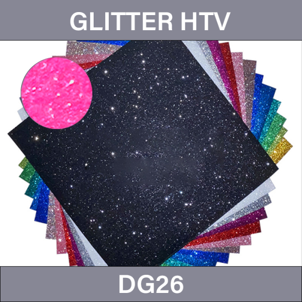 Knockout Pink Heat Transfer Vinyl – Glitter Heat Transfer Vinyl DG26