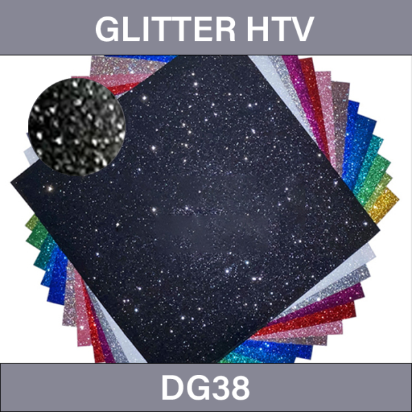 Black and white gradient HTV – Glitter Heat Transfer Vinyl DG38