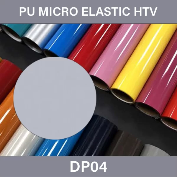 Silver PU Heat Transfer Vinyl – PU Micro Elastic Heat Transfer Vinyl DP04