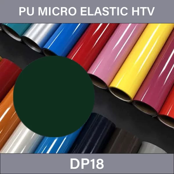 Pumpkin Green Black PU Heat Transfer Film – PU Micro Elastic Heat Transfer Vinyl DP18