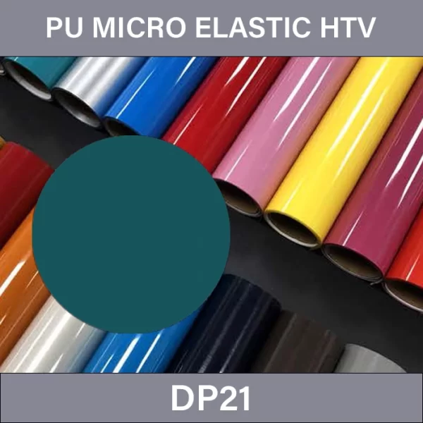 Transport vehicle green PU HTV Transfer vinyl – PU Micro Elastic Heat Transfer Vinyl DP21