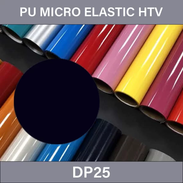 Ink Black PU HTV Film – PU Micro Elastic Heat Transfer Vinyl DP25
