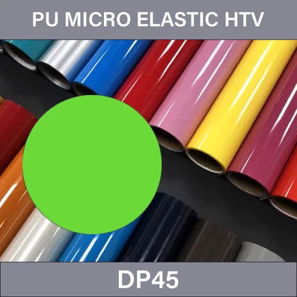Bright Green Heat Transfer Film – PU Micro Elastic Heat Transfer Vinyl DP45