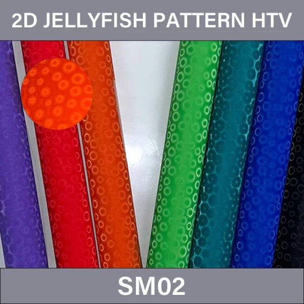 2D Jellyfish Pattern HTV – 2D Jellyfish Pattern Heat Transfer Vinyl SM02