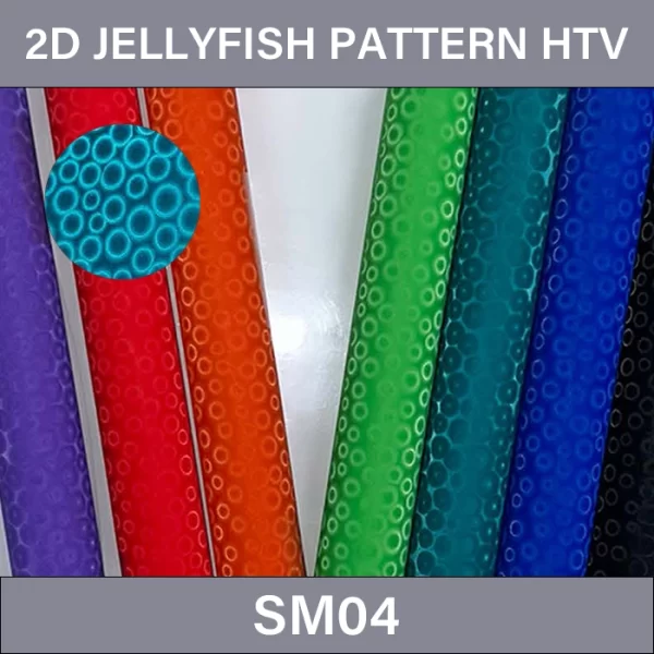 2D Jellyfish Pattern HTV Film – 2D Jellyfish Pattern Heat Transfer Vinyl SM04