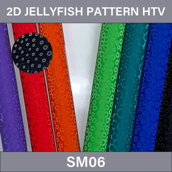 2D Jellyfish Pattern HTV Vinyl – 2D Jellyfish Pattern Heat Transfer Vinyl SM06