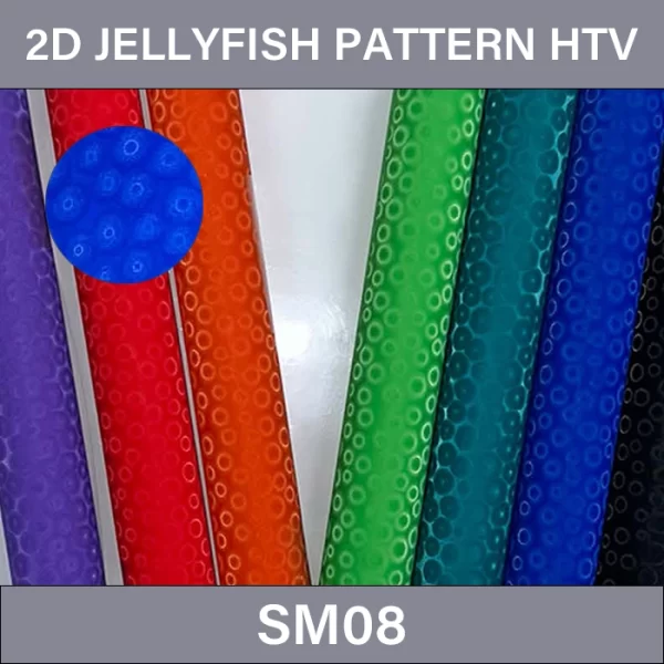 2D Jellyfish Pattern HTV Vinyl Film – 2D Jellyfish Pattern Heat Transfer Vinyl SM08
