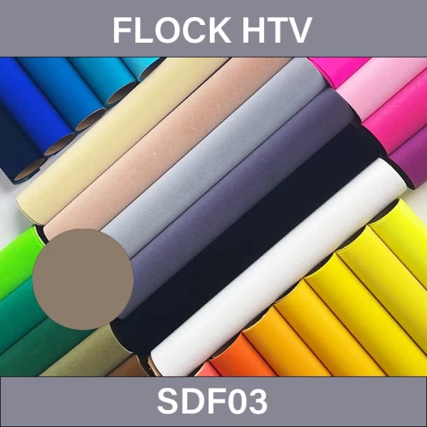 Desert Taupe Flock HTV – Flock Heat Transfer Vinyl SDF03
