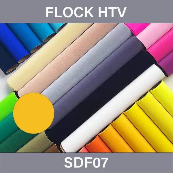Spectra Yellow Flock Heat Transfer Vinyl – Flock Heat Transfer Vinyl SDF07