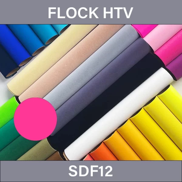Knockout Pink Flock Heat Transfer Vinyl – Flock Heat Transfer Vinyl SDF12