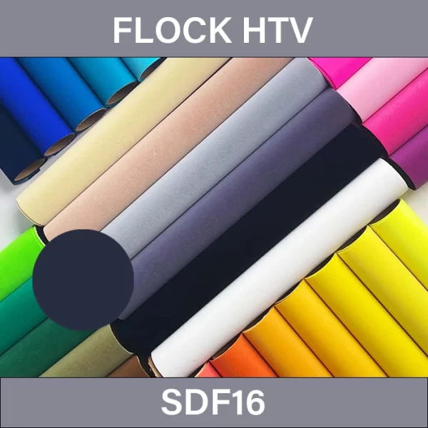 Black Iris Flock Heat Transfer Vinyl – Flock Heat Transfer Vinyl SDF16