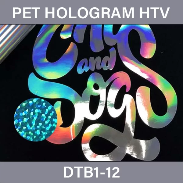 Blue Polka Dot Sequins Holographic Vinyl – PET Hologram Heat Transfer Vinyl DTB1-12