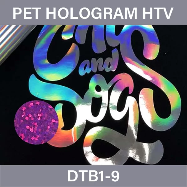 Glitter Hologram HTV Vinyl – PET Hologram Heat Transfer Vinyl DTB1-9