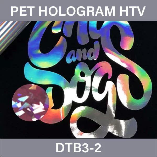 Purple Fragments Hologram HTV Vinyl – PET Hologram Heat Transfer Vinyl DTB3-2