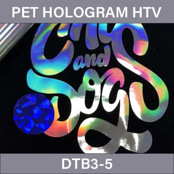 Blue Fragments Hologram HTV Vinyl – PET Hologram Heat Transfer Vinyl DTB3-5