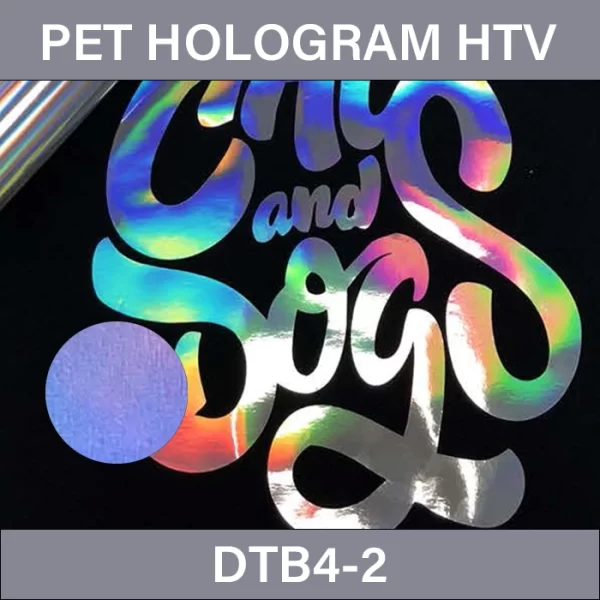 Blue purple smudge Hologram HTV Vinyl – PET Hologram Heat Transfer Vinyl DTB4-2