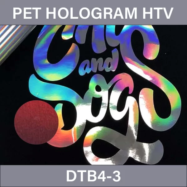 Red smudge Holographic Vinyl – PET Hologram Heat Transfer Vinyl DTB4-3
