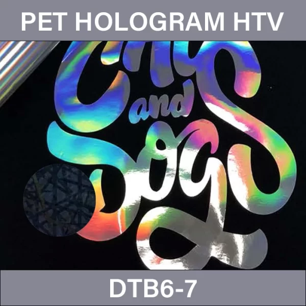Dark shimmer Hologram HTV Vinyl – PET Hologram Heat Transfer Vinyl DTB6-7