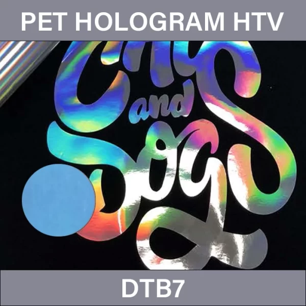 Sky-Blue Holographic Vinyl – PET Hologram Heat Transfer Vinyl DTB7