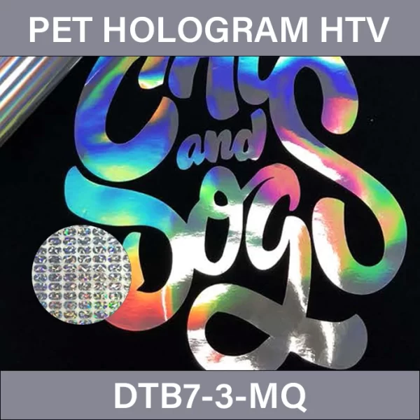 Striped diamond pattern Hologram HTV Vinyl – PET Hologram Heat Transfer Vinyl DTB7-3-MQ
