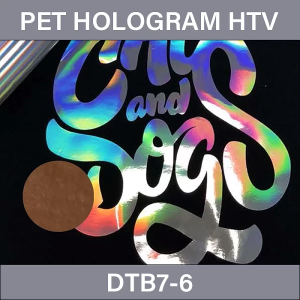 Light Brown Holographic Vinyl – PET Hologram Heat Transfer Vinyl DTB7-6