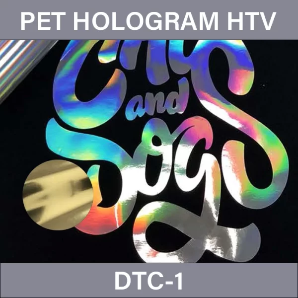 Metallic Yellow PET Hologram HTV – PET Hologram Heat Transfer Vinyl DTC-1
