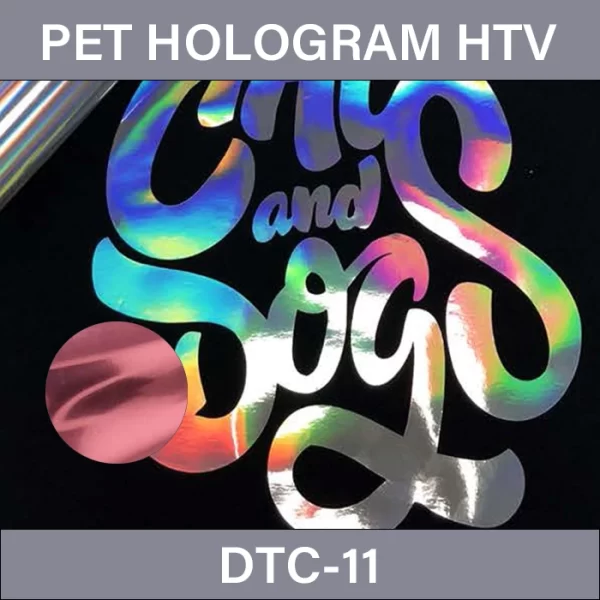 Rose Pink PET Hologram HTV – PET Hologram Heat Transfer Vinyl DTC-11