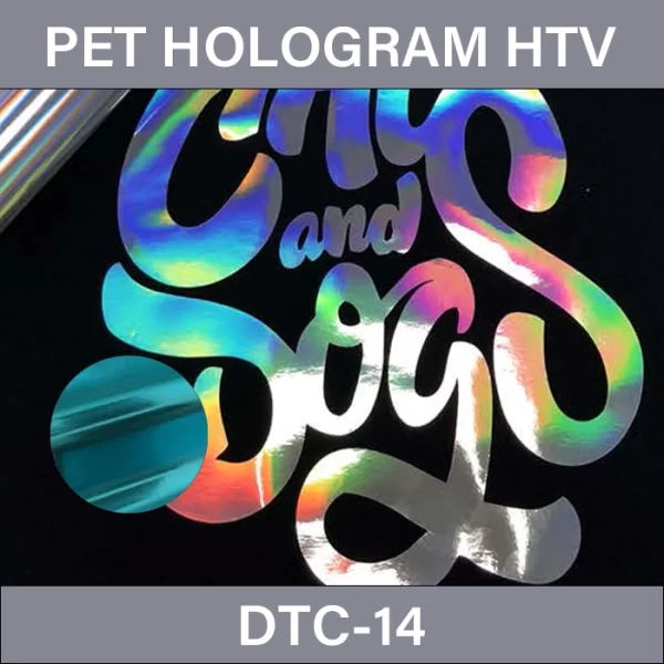 Lake Blue PET Hologram HTV – PET Hologram Heat Transfer Vinyl DTC-14