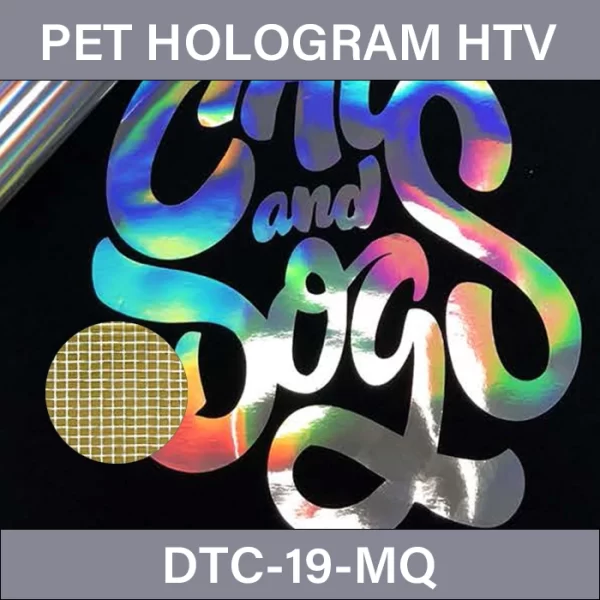 Yellow fine grid Holographic Vinyl – PET Hologram Heat Transfer Vinyl DTC-19-MQ