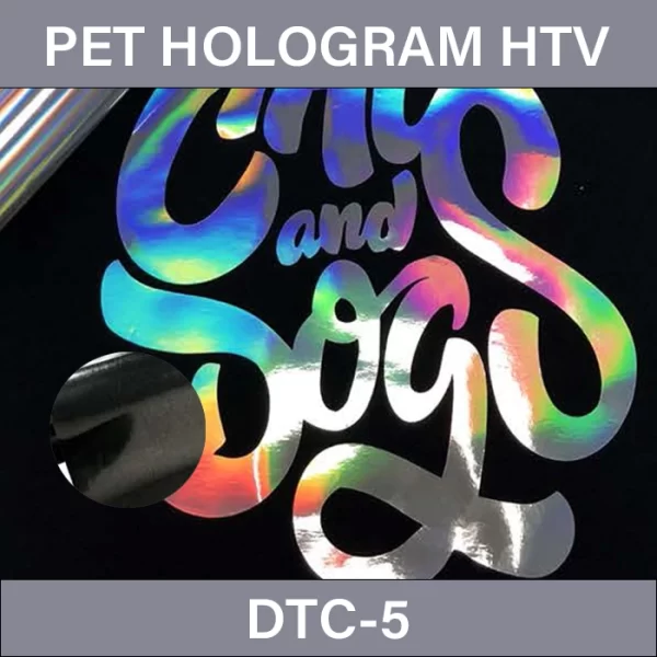 Black PET Hologram HTV – PET Hologram Heat Transfer Vinyl DTC-5