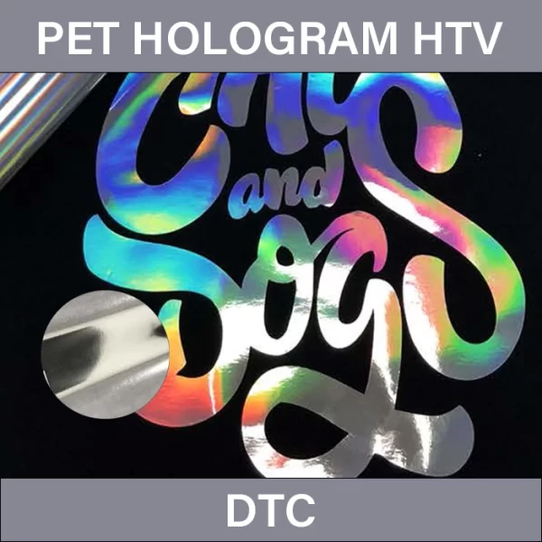 Silver PET Hologram HTV – PET Hologram Heat Transfer Vinyl DTC