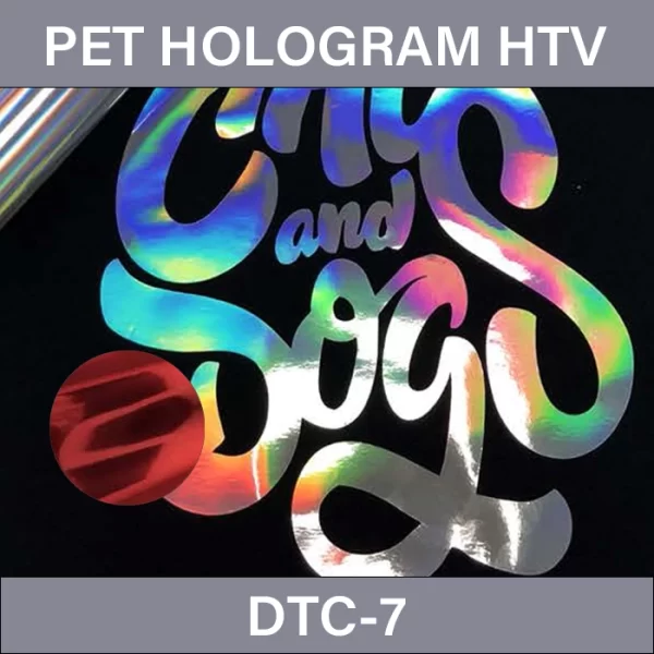 Red PET Hologram HTV – PET Hologram Heat Transfer Vinyl DTC-7