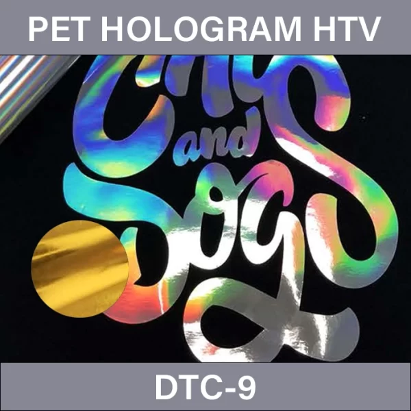 Gold PET Hologram HTV – PET Hologram Heat Transfer Vinyl DTC-9