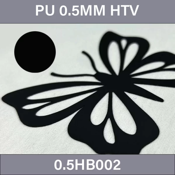 Black 1 0.5mm PU Heat Transfer Vinyl –  0.5MM Heat Transfer Vinyl 0.5HB002