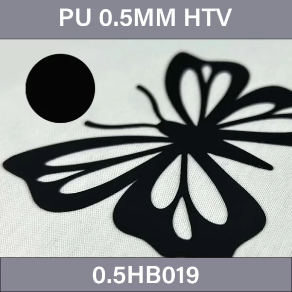 Black 4 0.5mm PU Heat Transfer Vinyl –  0.5MM Heat Transfer Vinyl 0.5HB019