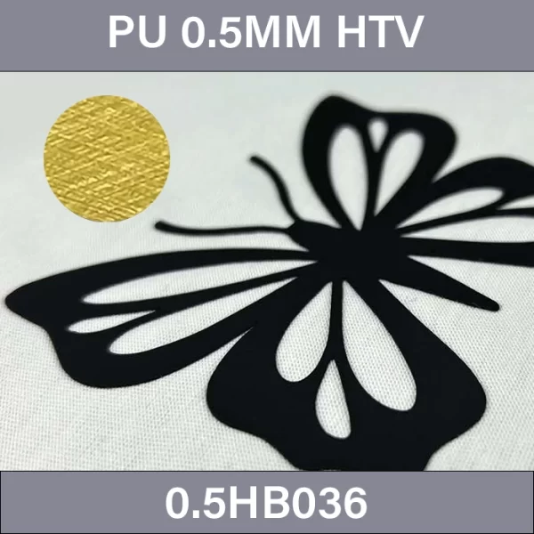 Gold staggered texture 0.5mm PU HTV –  0.5MM Heat Transfer Vinyl 0.5HB036