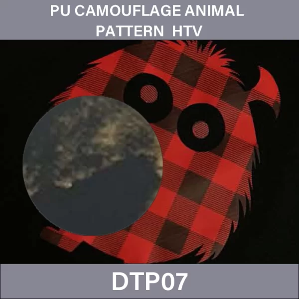 PU Camouflage Animal Grain HTV –  PU Camouflage Animal Pattern Heat Transfer Vinyl DTP07