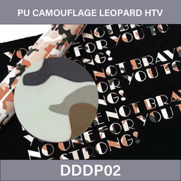 PU Camouflage Leopard Heat Transfer Vinyl –  PU Camouflage Leopard Grain Film Heat Transfer Vinyl DDDP02