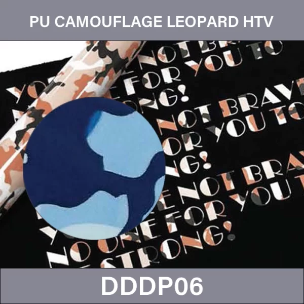 HTV Vinyl PU Camouflage Leopard –  PU Camouflage Leopard Grain Film Heat Transfer Vinyl DDDP06