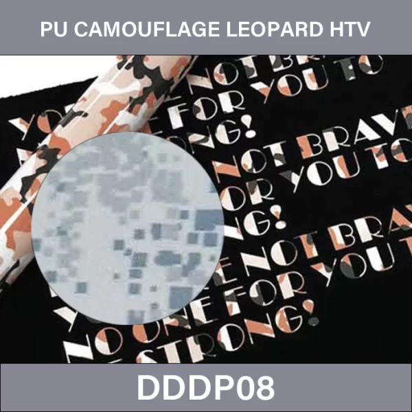 PU Camouflage Leopard Grain HTV Vinyl –  PU Camouflage Leopard Grain Film Heat Transfer Vinyl DDDP08
