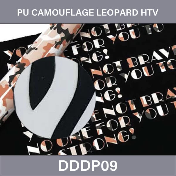 Polyurethane Camouflage Leopard HTV –  PU Camouflage Leopard Grain Film Heat Transfer Vinyl DDDP09