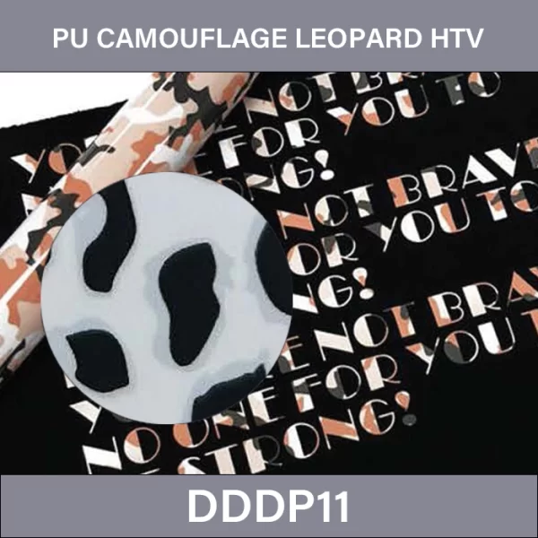 Polyurethane Camouflage Leopard HTV Vinyl –  PU Camouflage Leopard Grain Film Heat Transfer Vinyl DDDP11