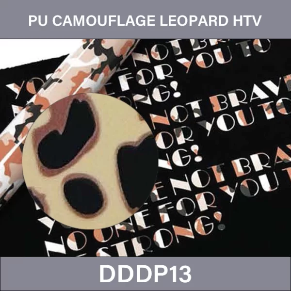 HTV Polyurethane Camouflage Leopard –  PU Camouflage Leopard Grain Film Heat Transfer Vinyl DDDP13