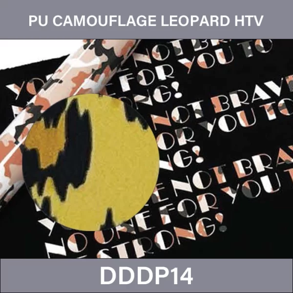 HTV Vinyl Polyurethane Camouflage Leopard –  PU Camouflage Leopard Grain Film Heat Transfer Vinyl DDDP14
