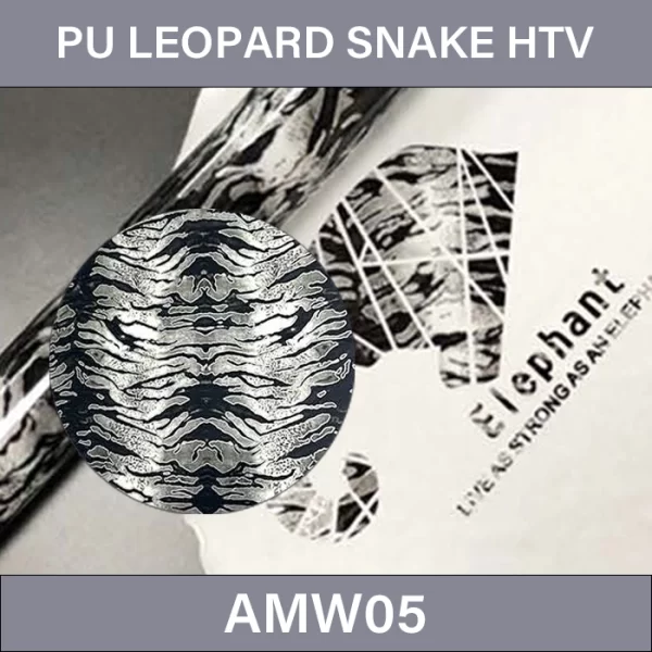 PU Leopard Pattern Heat Transfer Film –  PU Leopard Snake Pattern Heat Transfer Vinyl AMW05