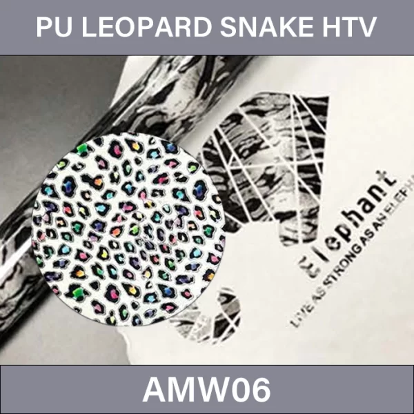 Matte Chameleon Heat Transfer Film –  PU Leopard Snake Pattern Heat Transfer Vinyl AMW06