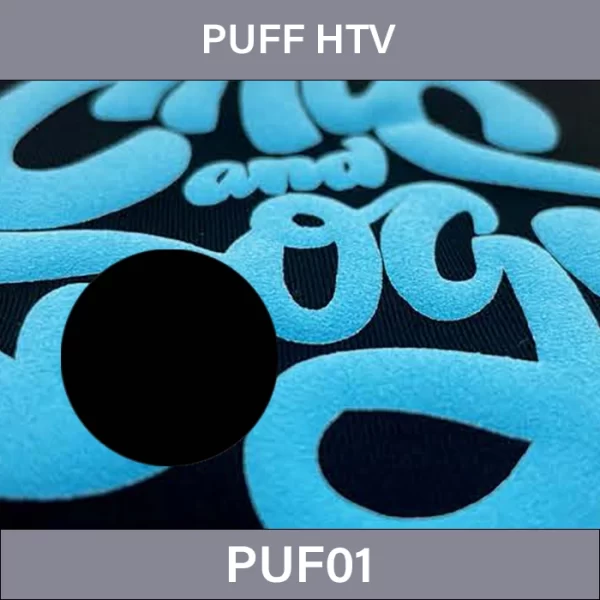 Black PUFF HTV –  PUFF Heat Transfer Vinyl PUF01